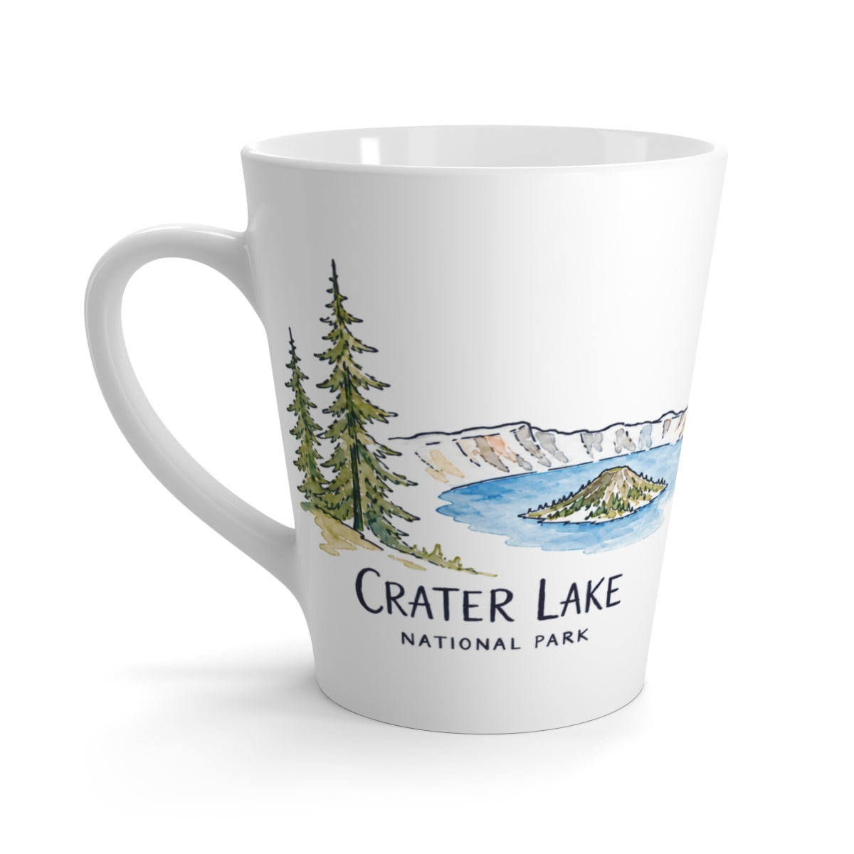 Crater Lake National Park Latte Mug — left view