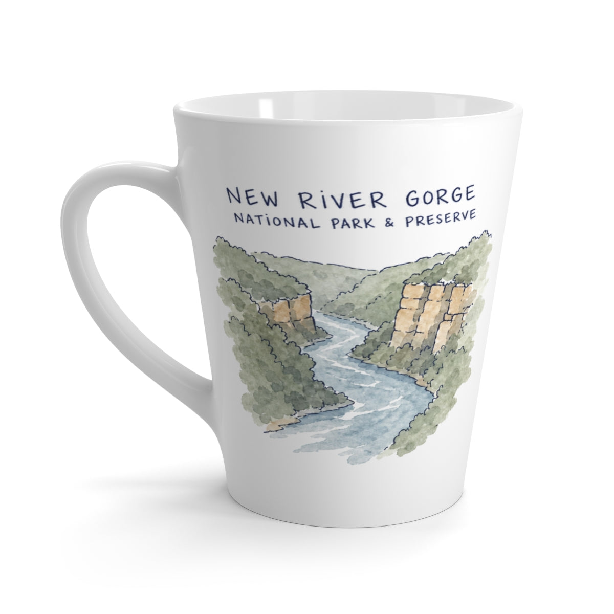 New River Gorge National Park Latte Mug — left view