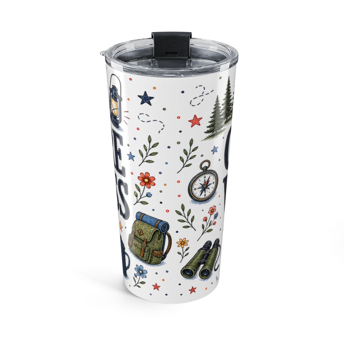 Camp More Worry Less 20oz Tumbler | Camping Lover Gift | Insulated Stainless Steel Travel Cup