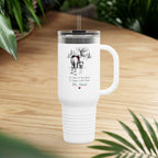 Sweet Elephant Hazel 40oz Tumbler | Teacher End of Year Gift | Insulated Stainless Steel Travel Mug with Straw