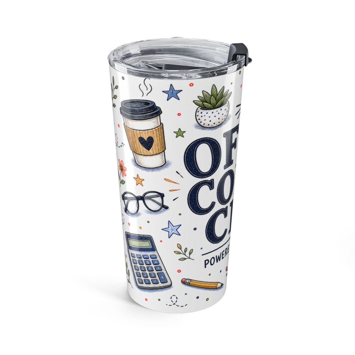 Office Coffee Club 20oz Tumbler | Coworker Coffee Gift | Insulated Stainless Steel Travel Cup