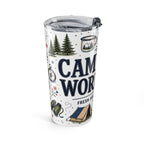 Camp More Worry Less 20oz Tumbler | Camping Lover Gift | Insulated Stainless Steel Travel Cup