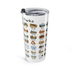 63 National Parks 20oz Tumbler | U.S. Parks Road Trip Gift | Insulated Stainless Steel Travel Cup