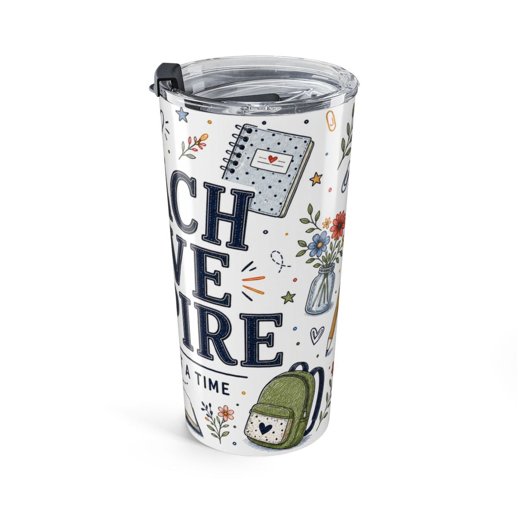 Teach Love Inspire 20oz Tumbler | Inspirational Teacher Gift | Insulated Stainless Steel Travel Cup
