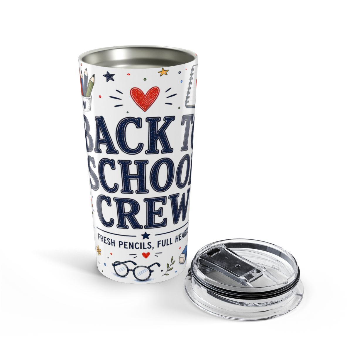 Back to School Crew 20oz Tumbler | Teacher Team Gift | Insulated Stainless Steel Travel Cup