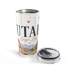 Utah State Flower 20oz Tumbler | Sego Lily Botanical State Flower Gift | Insulated Stainless Steel Travel Cup