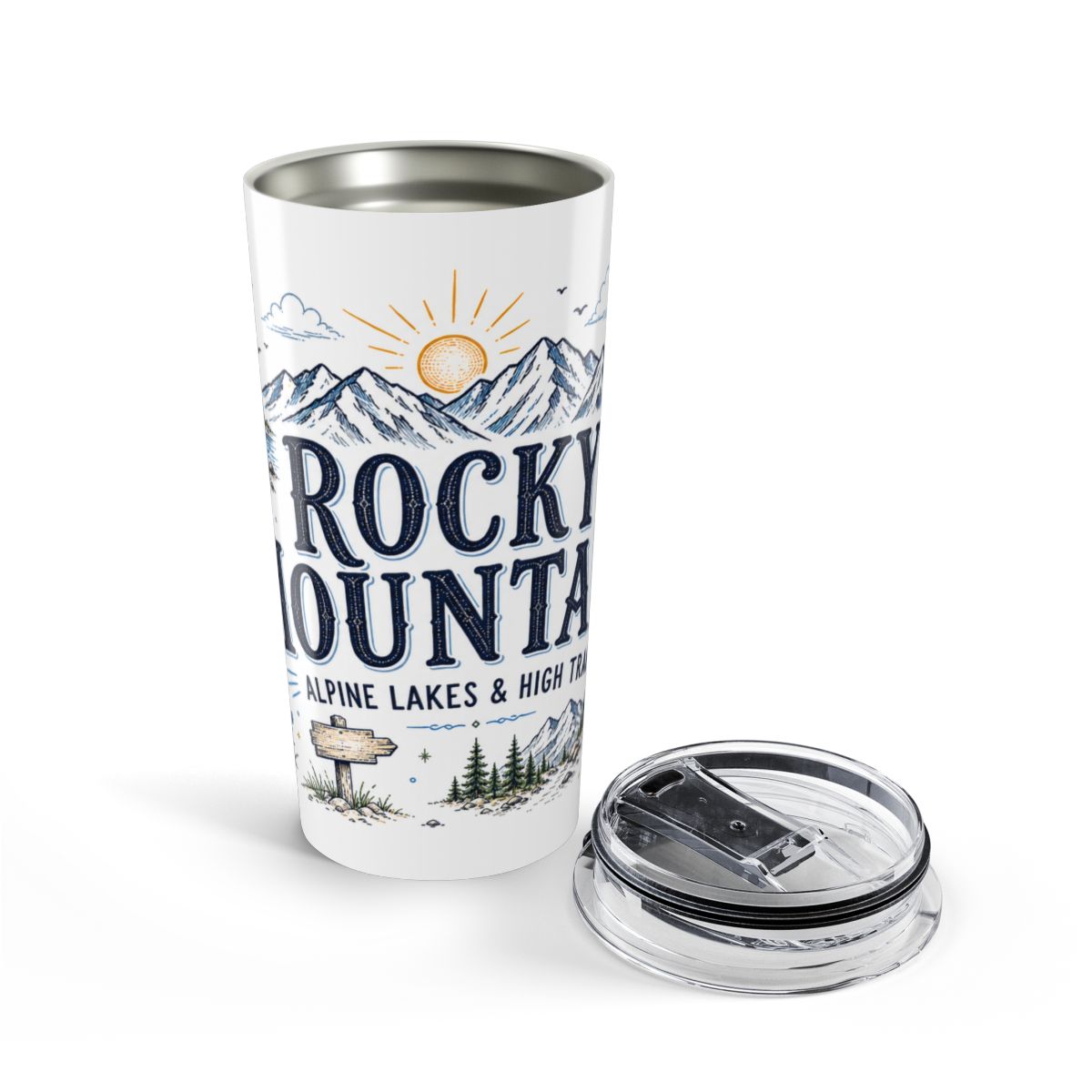 Rocky Mountain National Park 20oz Tumbler | Colorado Hiking Gift | Insulated Stainless Steel Travel Cup