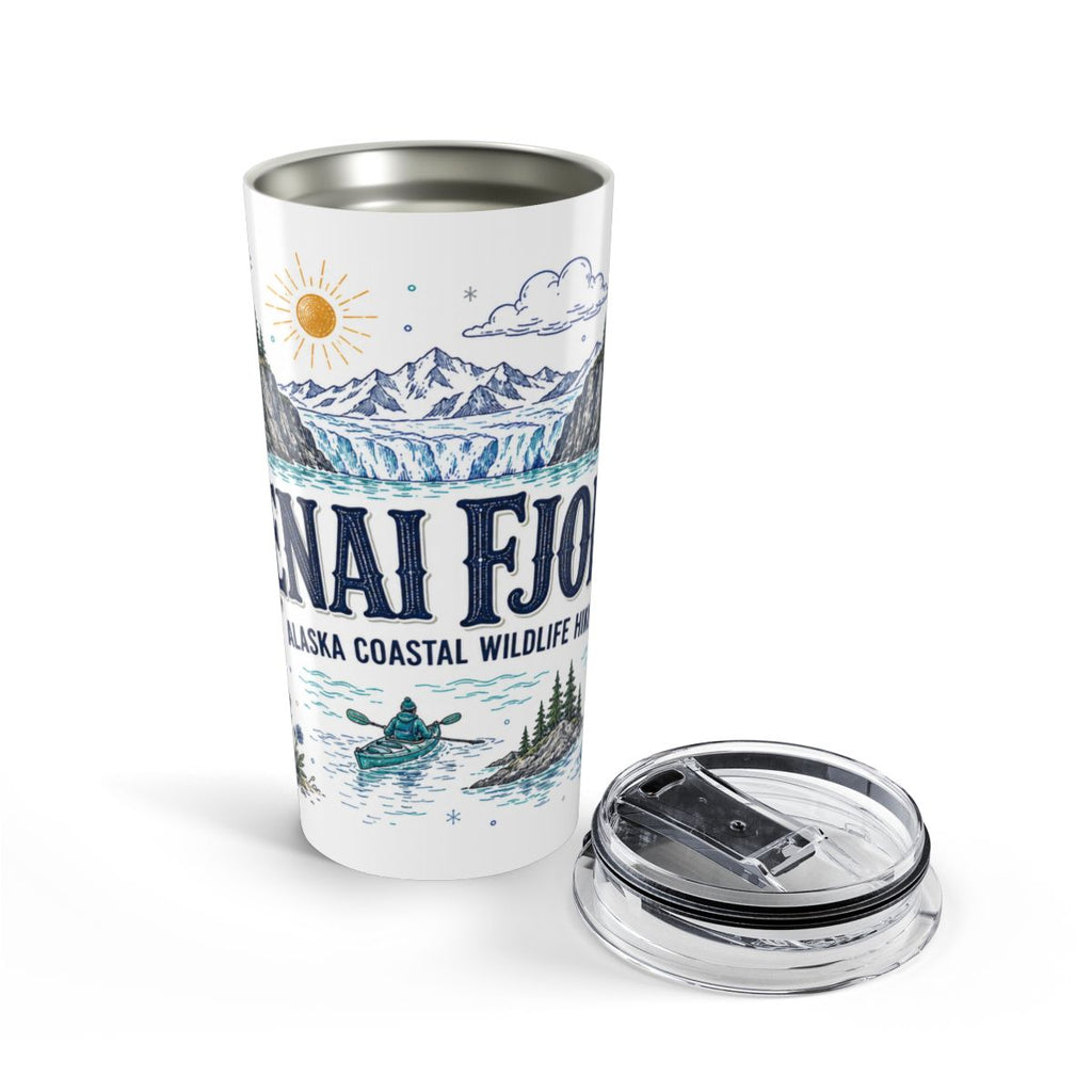 Kenai Fjords National Park 20oz Tumbler | Alaska Coastal Wildlife Hiking Gift | Insulated Stainless Steel Travel Cup