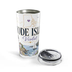 Rhode Island State Flower 20oz Tumbler | Violet Botanical State Flower Gift | Insulated Stainless Steel Travel Cup