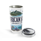 American Samoa National Park 20oz Tumbler | Pacific Island Rainforest Reef Gift | Insulated Stainless Steel Travel Cup