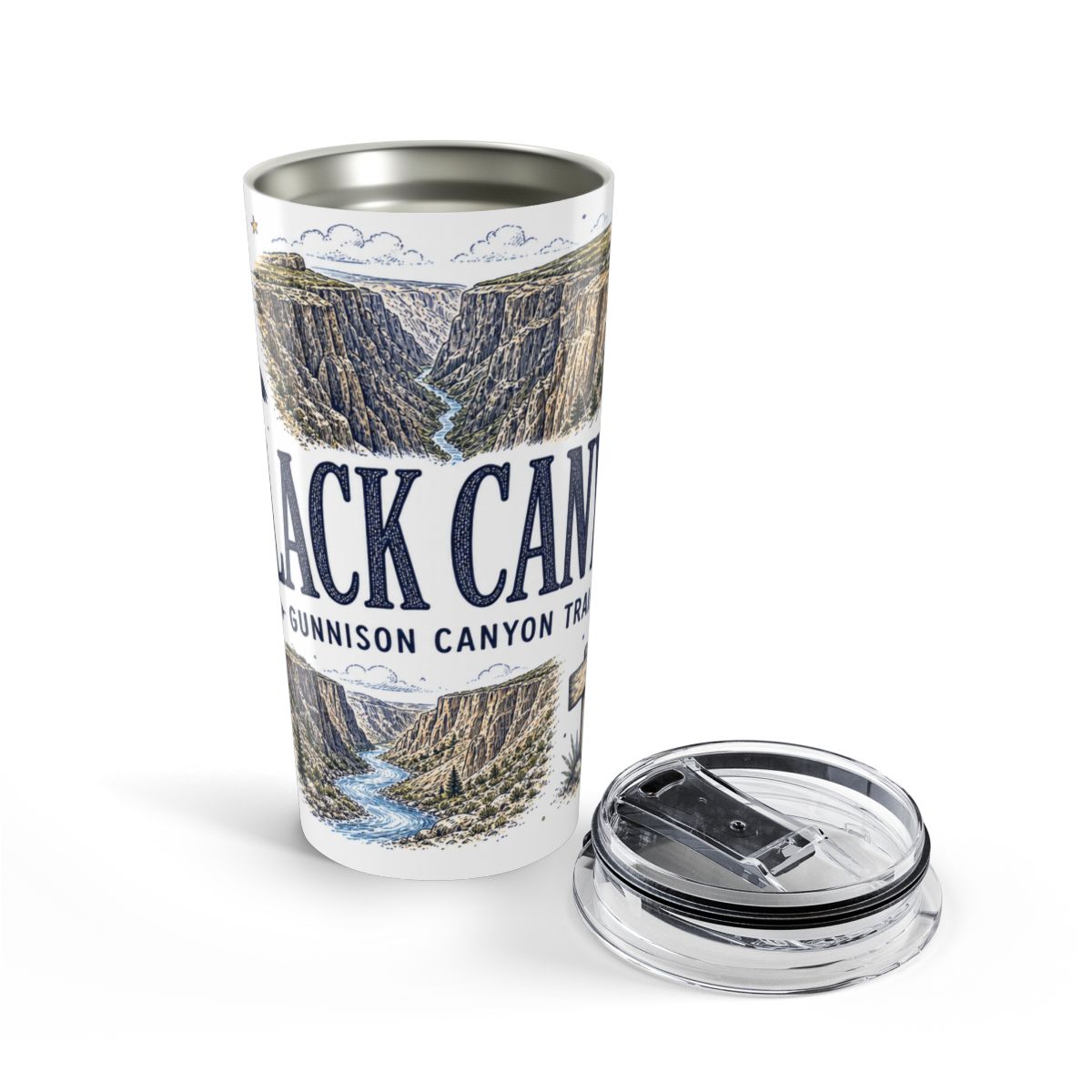Black Canyon of the Gunnison National Park 20oz Tumbler | Colorado Deep Canyon Hiking Gift | Insulated Stainless Steel Travel Cup