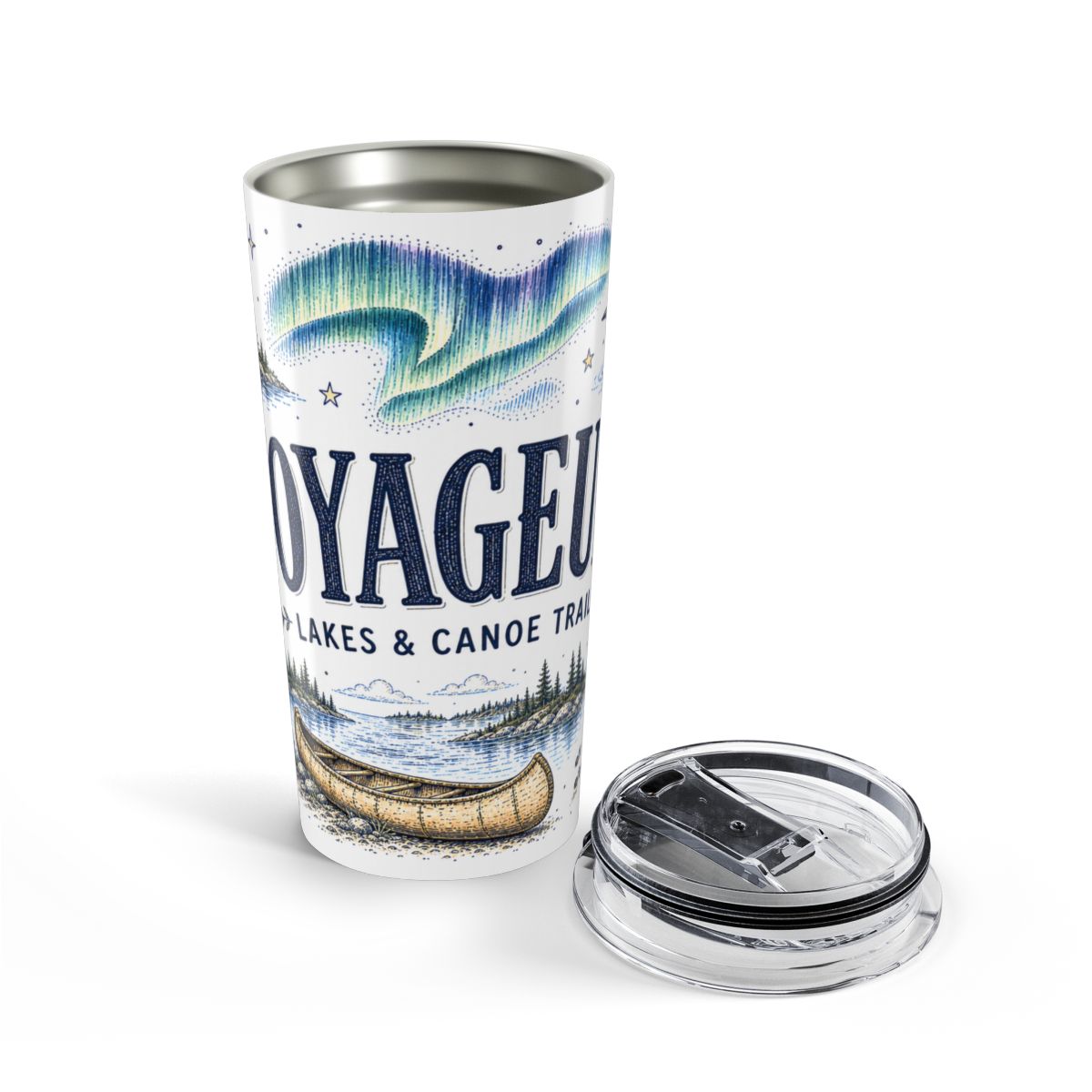 Voyageurs National Park 20oz Tumbler | Minnesota Lake Wilderness Canoe Gift | Insulated Stainless Steel Travel Cup