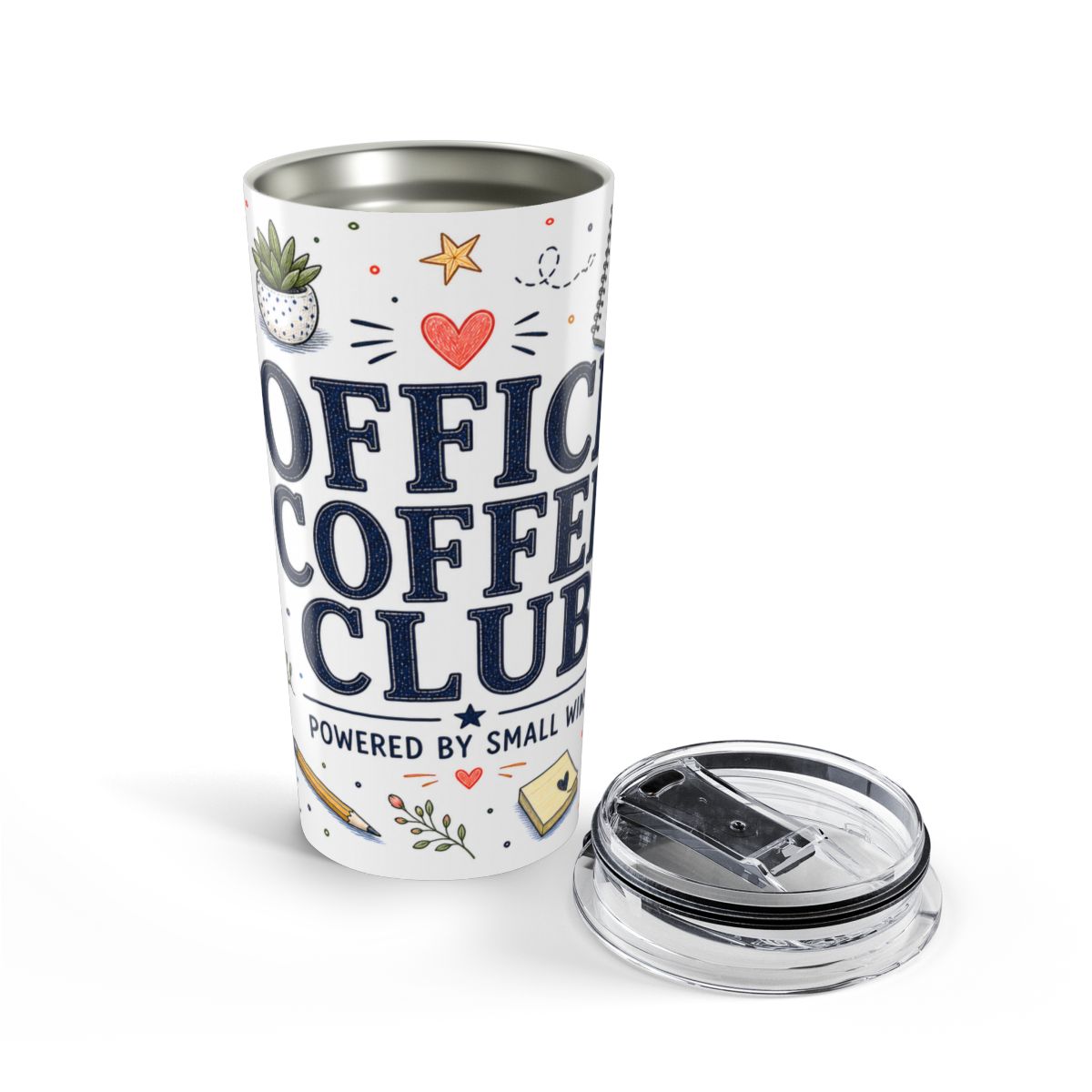 Office Coffee Club 20oz Tumbler | Coworker Coffee Gift | Insulated Stainless Steel Travel Cup