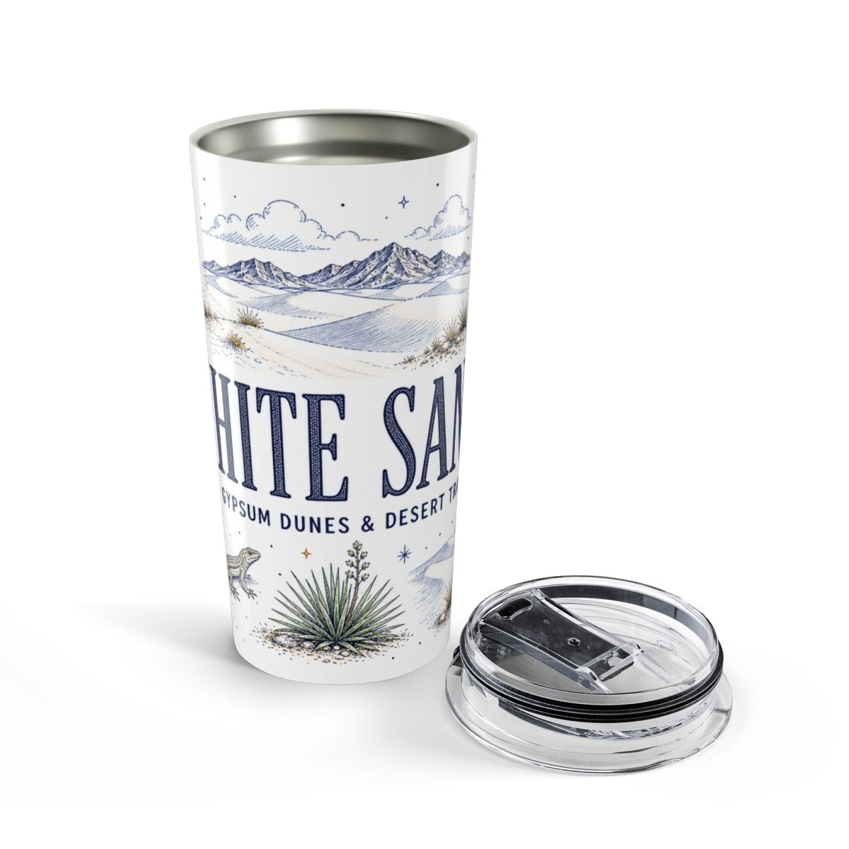 White Sands National Park 20oz Tumbler | New Mexico Desert Sand Dunes Gift | Insulated Stainless Steel Travel Cup