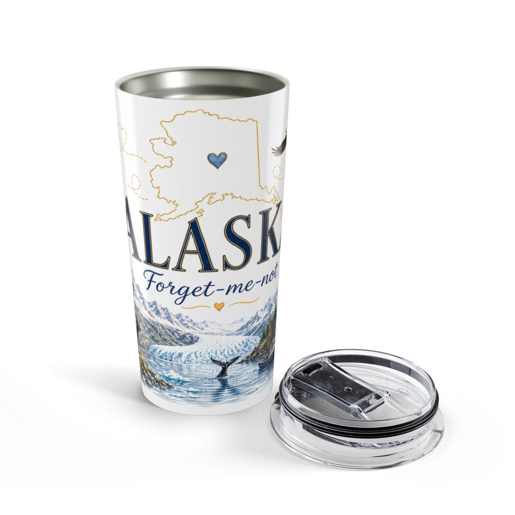 Alaska State Flower 20oz Tumbler | Forget-me-not Botanical State Flower Gift | Insulated Stainless Steel Travel Cup