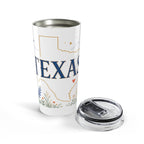 Texas State Flower 20oz Tumbler | Texas Botanical Gift | Insulated Stainless Steel Travel Cup