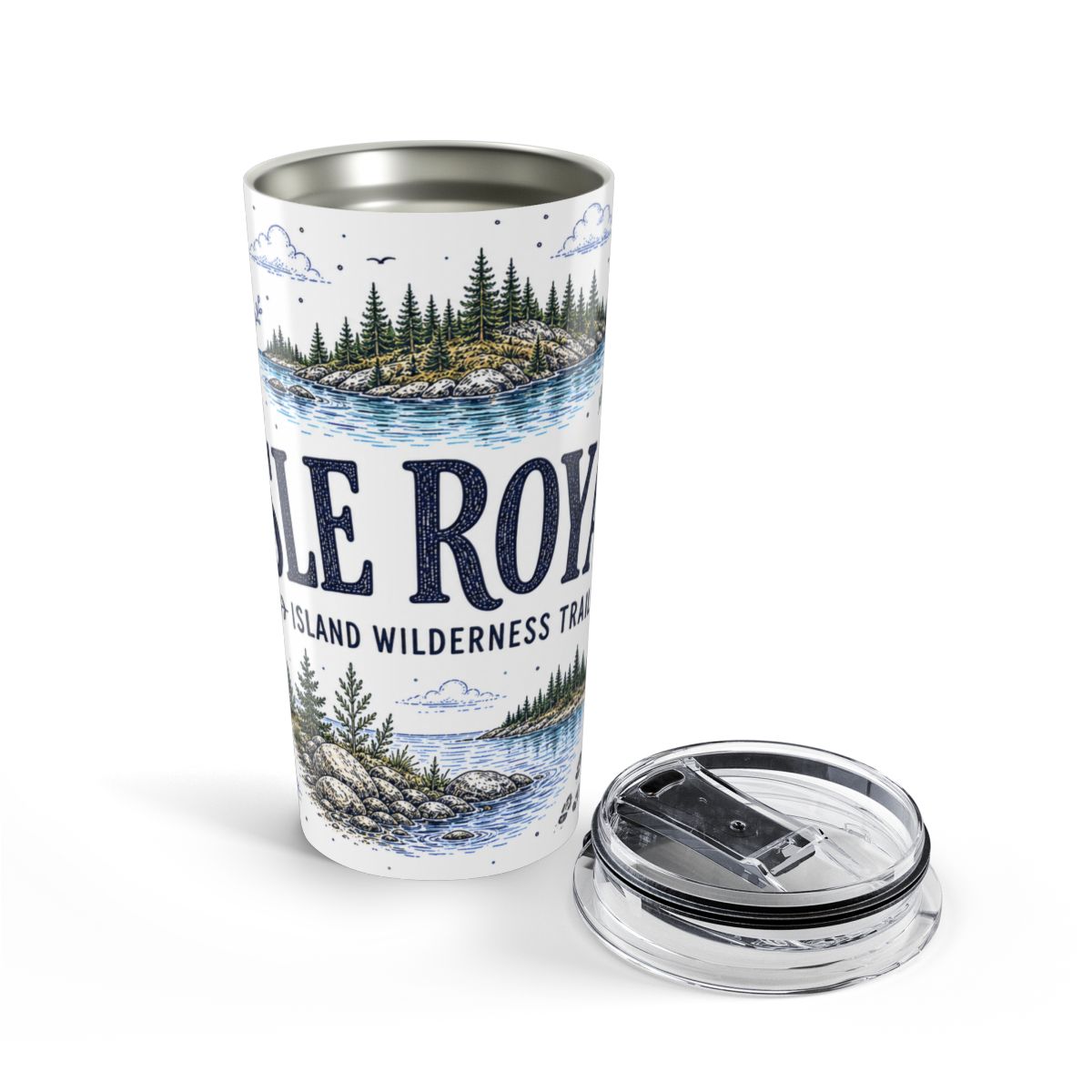 Isle Royale National Park 20oz Tumbler | Michigan Island Wilderness Hiking Gift | Insulated Stainless Steel Travel Cup