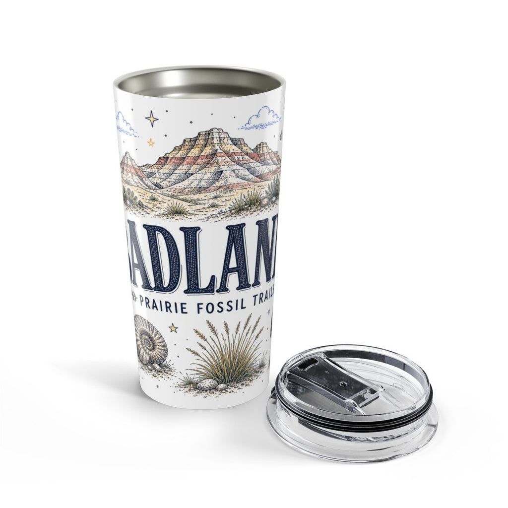 Badlands National Park 20oz Tumbler | South Dakota Prairie Fossil Hiking Gift | Insulated Stainless Steel Travel Cup