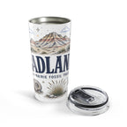 Badlands National Park 20oz Tumbler | South Dakota Prairie Fossil Hiking Gift | Insulated Stainless Steel Travel Cup
