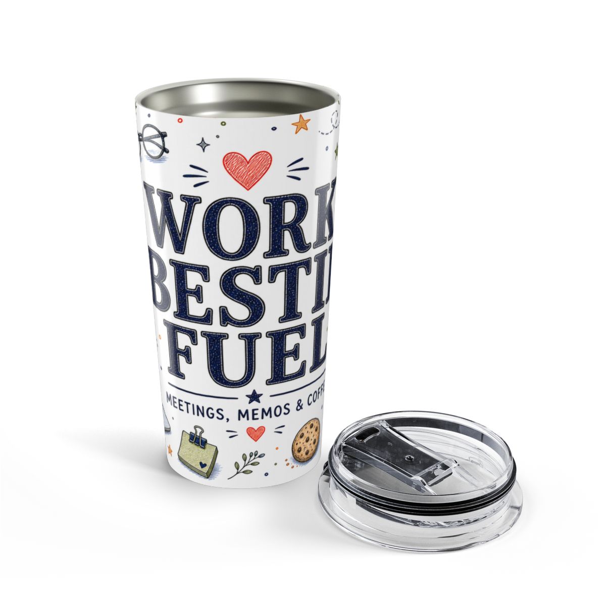 Work Bestie Fuel 20oz Tumbler | Coworker Gift | Insulated Stainless Steel Travel Cup