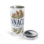 Pinnacles National Park 20oz Tumbler | California Rock Climbing Condor Gift | Insulated Stainless Steel Travel Cup
