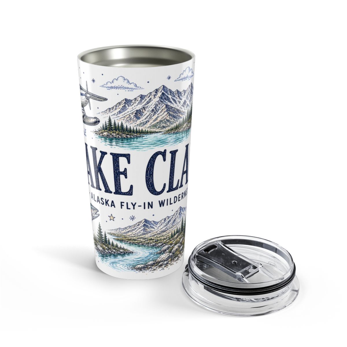 Lake Clark National Park 20oz Tumbler | Alaska Fly-in Wilderness Adventure Gift | Insulated Stainless Steel Travel Cup