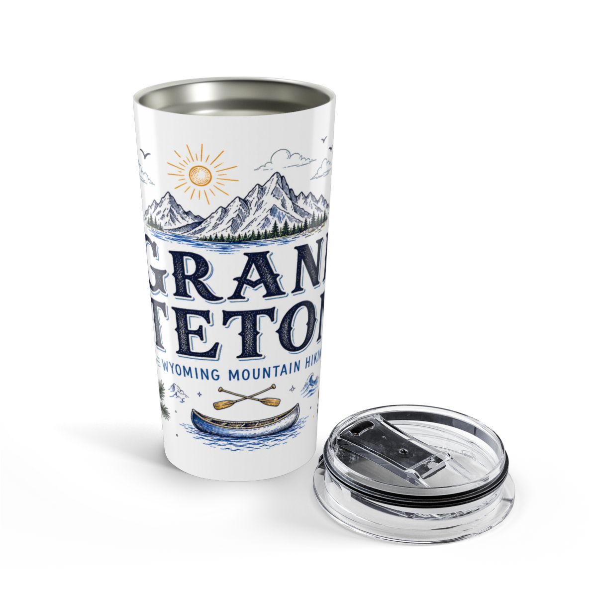 Grand Teton National Park 20oz Tumbler | Wyoming Mountain Gift | Insulated Stainless Steel Travel Cup
