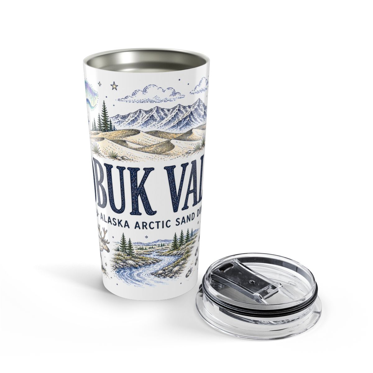 Kobuk Valley National Park 20oz Tumbler | Alaska Arctic Sand Dunes Gift | Insulated Stainless Steel Travel Cup