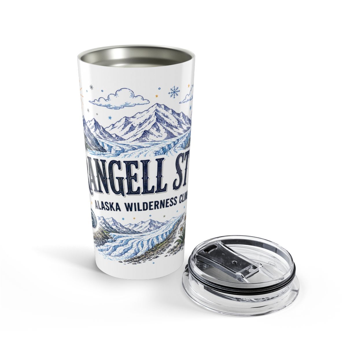 Wrangell-St. Elias National Park 20oz Tumbler | Alaska Wilderness Climbing Gift | Insulated Stainless Steel Travel Cup