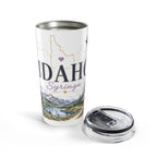 Idaho State Flower 20oz Tumbler | Syringa Botanical State Flower Gift | Insulated Stainless Steel Travel Cup