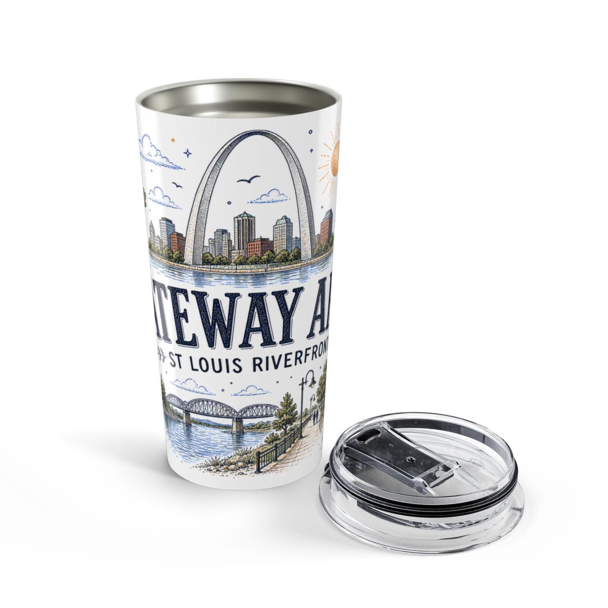 Gateway Arch National Park 20oz Tumbler | Missouri St. Louis Landmark Gift | Insulated Stainless Steel Travel Cup