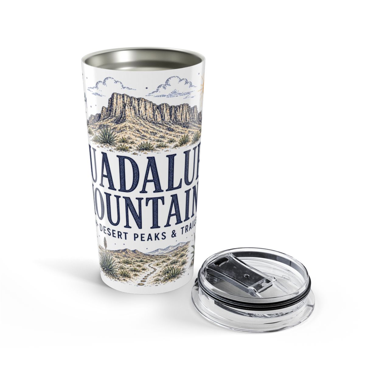 Guadalupe Mountains National Park 20oz Tumbler | Texas Desert Peaks Hiking Gift | Insulated Stainless Steel Travel Cup