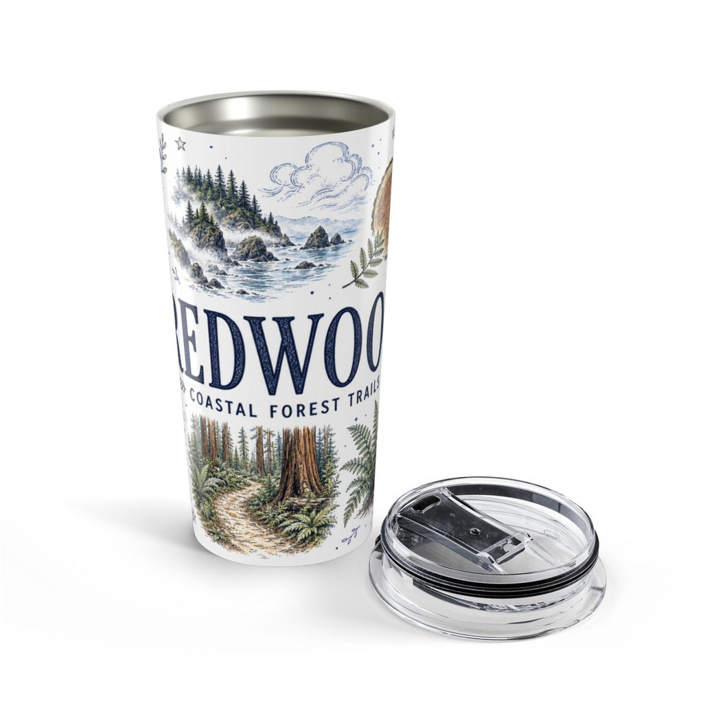 Redwood National Park 20oz Tumbler | California Coastal Forest Hiking Gift | Insulated Stainless Steel Travel Cup