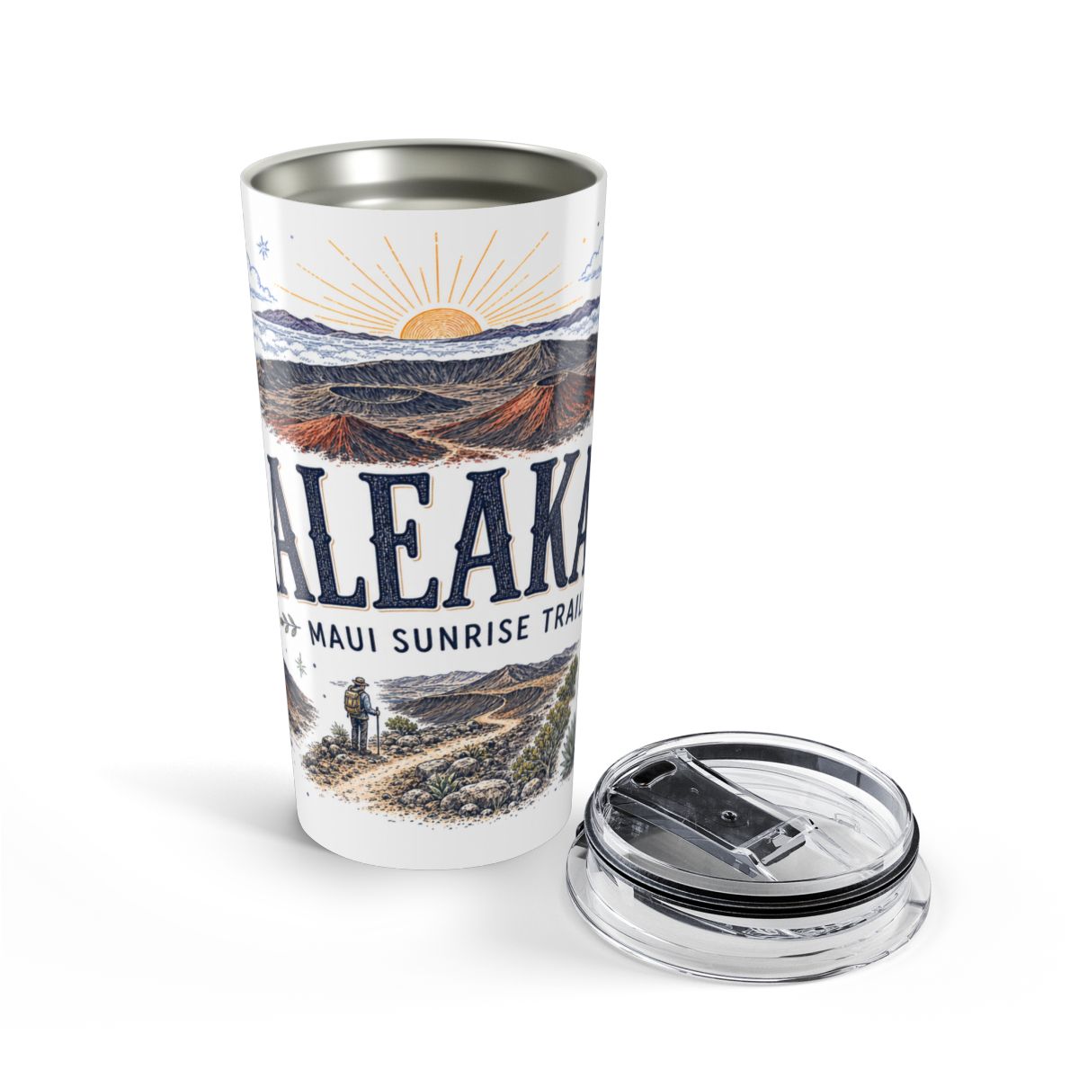 Haleakala National Park 20oz Tumbler | Hawaii Maui Sunrise Crater Gift | Insulated Stainless Steel Travel Cup
