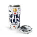 Softball Mama 20oz Tumbler | Softball Mom Gift | Insulated Stainless Steel Travel Cup