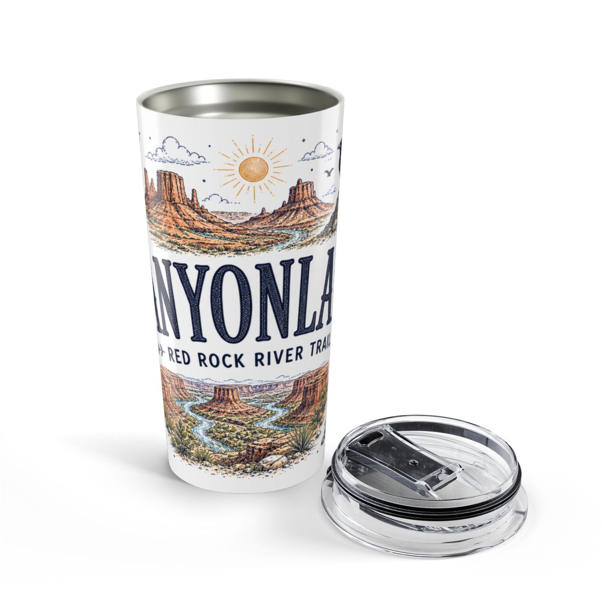 Canyonlands National Park 20oz Tumbler | Utah Red Rock Desert River Gift | Insulated Stainless Steel Travel Cup