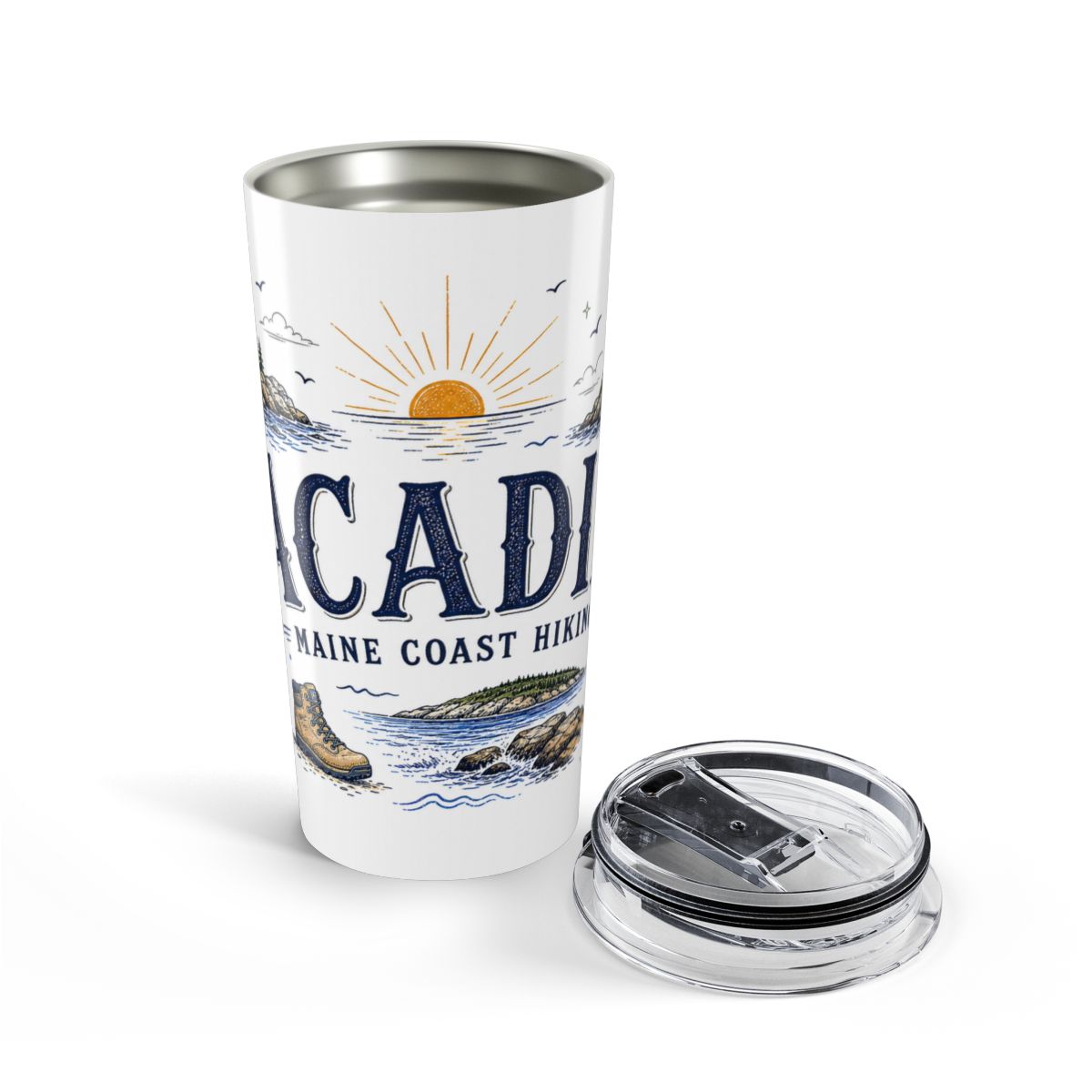 Acadia National Park 20oz Tumbler | Maine Coast Hiking Gift | Insulated Stainless Steel Travel Cup