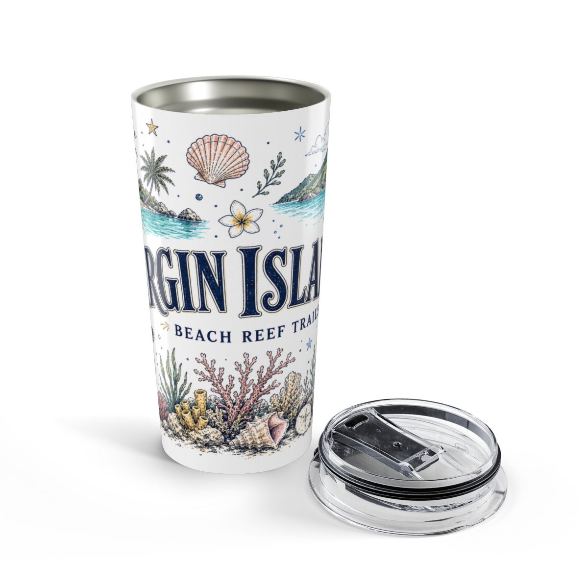 Virgin Islands National Park 20oz Tumbler | Caribbean Beach Snorkeling Reef Gift | Insulated Stainless Steel Travel Cup