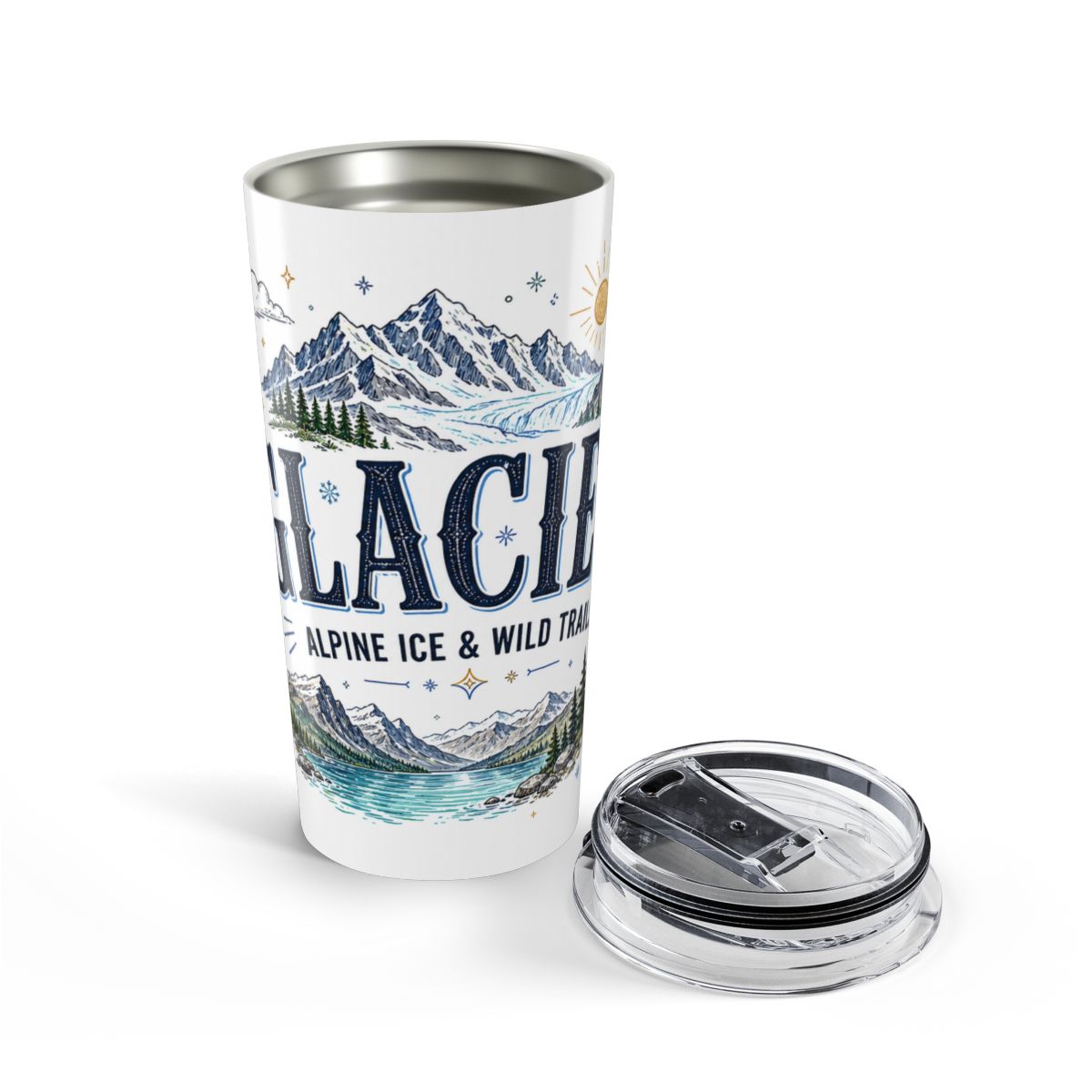 Glacier National Park 20oz Tumbler | Montana Hiking Gift | Insulated Stainless Steel Travel Cup
