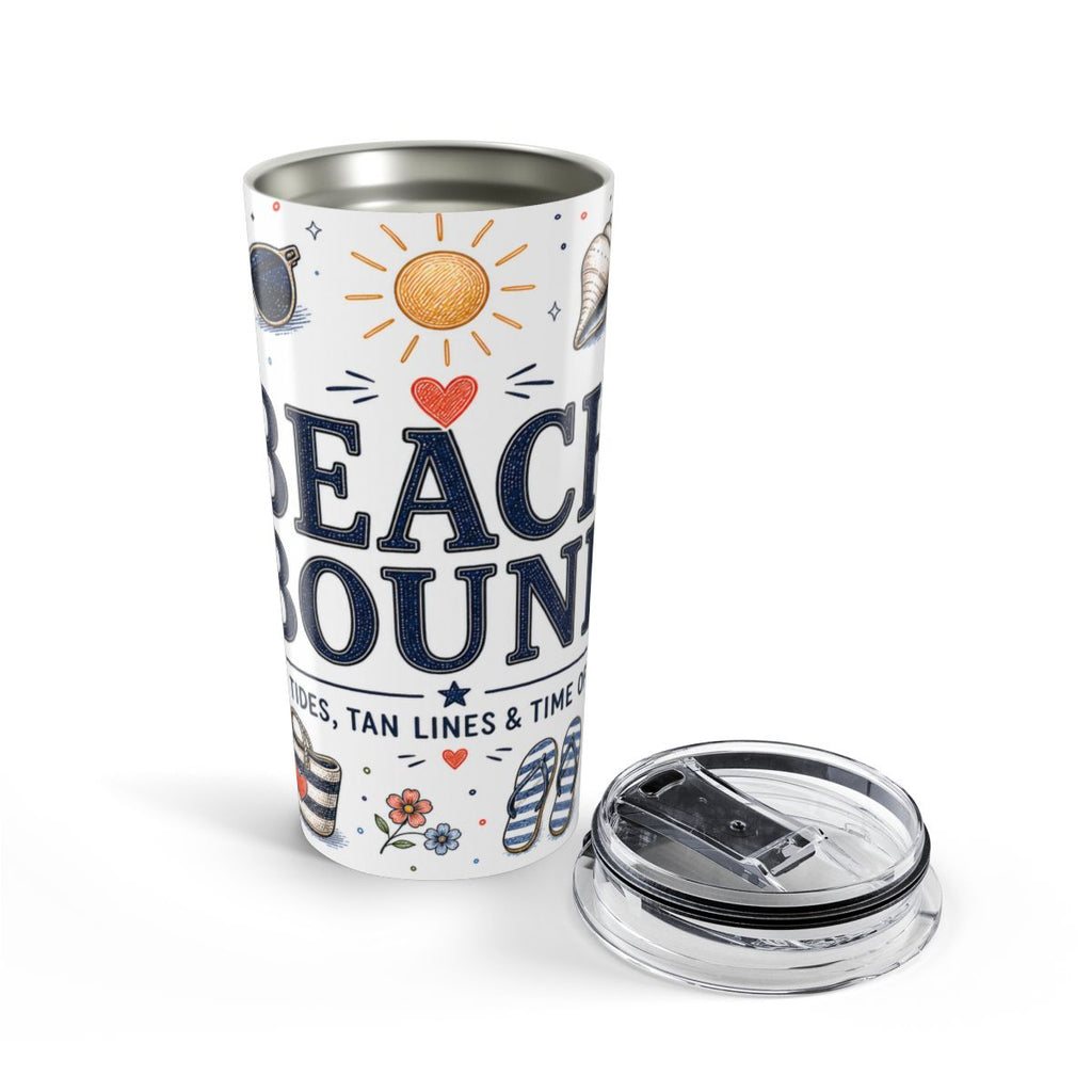 Beach Bound 20oz Tumbler | Coastal Summer Gift | Insulated Stainless Steel Travel Cup
