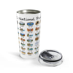 63 National Parks 20oz Tumbler | U.S. Parks Road Trip Gift | Insulated Stainless Steel Travel Cup