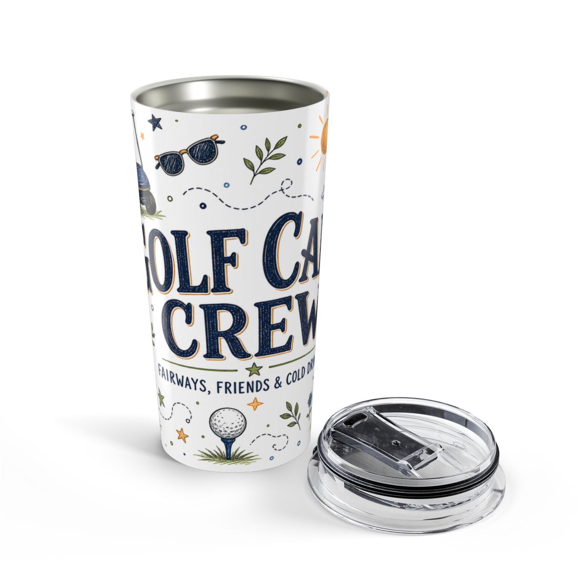 Golf Cart Crew 20oz Tumbler | Golfer Gift | Insulated Stainless Steel Travel Cup