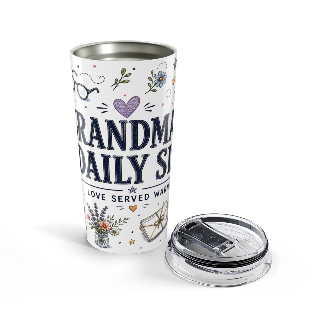 Grandma Daily Sip 20oz Tumbler | Grandma Gift | Insulated Stainless Steel Travel Cup