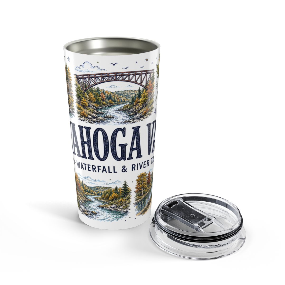 Cuyahoga Valley National Park 20oz Tumbler | Ohio River Valley Waterfall Gift | Insulated Stainless Steel Travel Cup