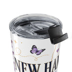 New Hampshire State Flower 20oz Tumbler | Purple Lilac Botanical State Flower Gift | Insulated Stainless Steel Travel Cup