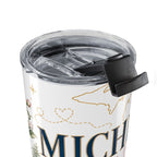 Michigan State Flower 20oz Tumbler | Apple Blossom Botanical State Flower Gift | Insulated Stainless Steel Travel Cup