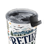 Retirement Plan Coffee And Adventures 20oz Tumbler | Travel Retirement Gift | Insulated Stainless Steel Travel Cup