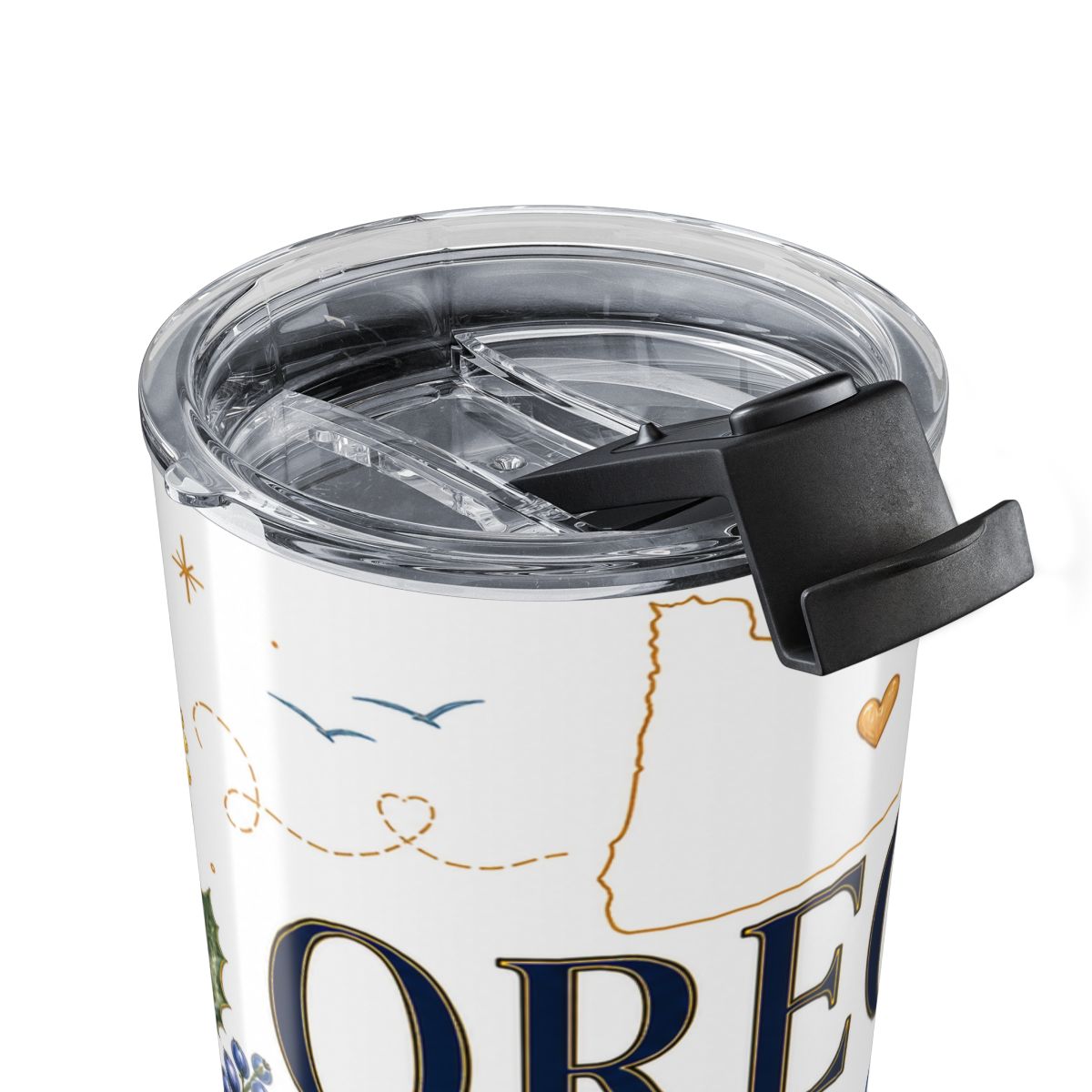 Oregon State Flower 20oz Tumbler | Oregon Grape Botanical State Flower Gift | Insulated Stainless Steel Travel Cup