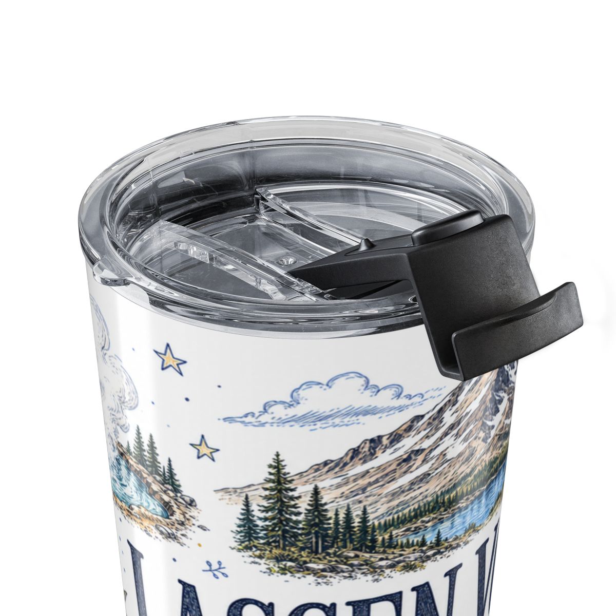 Lassen Volcanic National Park 20oz Tumbler | California Volcano Geothermal Hiking Gift | Insulated Stainless Steel Travel Cup