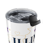 Illinois State Flower 20oz Tumbler | Violet Botanical State Flower Gift | Insulated Stainless Steel Travel Cup